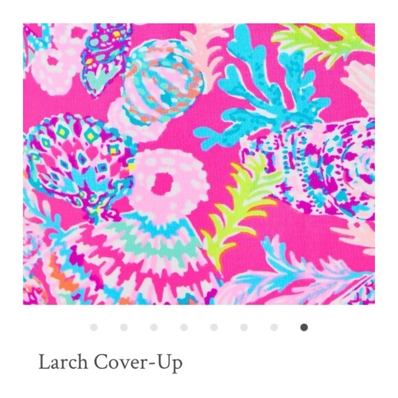 Lilly Pulitzer Cover Up Dress Womens M Pink Shell Me Something Good - Picture 6 of 8